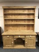 A pine antique style farmhouse dresser