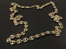 A yellow gold chain, length 71cm, weighing 26.