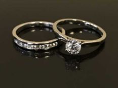 A platinum diamond solitaire ring,