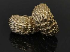 A pair of 18ct yellow gold earrings by David Webb, 32.