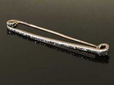 A gold and diamond set bar brooch, 4.