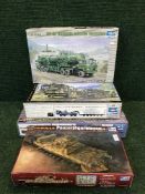 Four boxed Trumpeter plastic modelling kits - DF-21 Ballistic Missile Launcher,