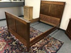 A late Victorian 4' mahogany bed frame
