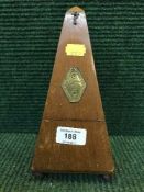 A mahogany cased French metronome