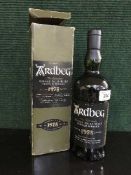 A bottle of Ardbeg The Ultimate Single Islay Malt Scotch Whisky, Limited Edition 1975,