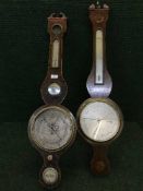 A nineteenth century inlaid mahogany barometer by Lionel & Somalvico,