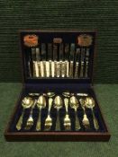 A canteen of Viners Dubarry classic gold plated collection cutlery
