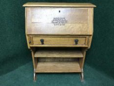 An Edwardian oak lady's bureau