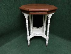 An Edwardian mahogany occasional table with painted base