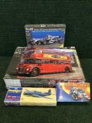 A boxed Revel plastic modelling kit of a London Bus,