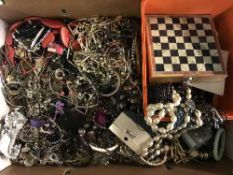 Box of costume jewellery