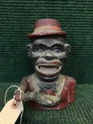 A cast iron money bank