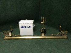 An enamelled bread bin,