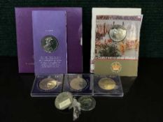 A Golden Jubilee commemorative coin, a 2002 commemorative £5, 1926-2006 £5 coin,