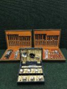 Two canteens of Fletxfit cutlery and a boxed dessert cutlery set