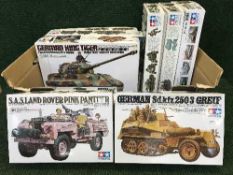 Nine boxed Tamriy plastic modelling kits,
