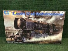 A boxed Trumpeter Baureihe 52 Mit Steifrahmentender train