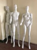Three part shop mannequins