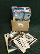 A box of a quantity of mid twentieth century and later Newcastle United programmes,