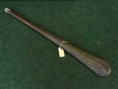 A 19th century South Sea Islands hardwood paddle club, possibly Tongan, the smooth,