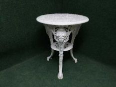 A painted cast iron Brittania bar table