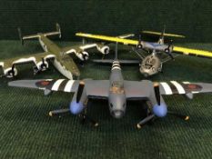 Five large scale die cast air craft