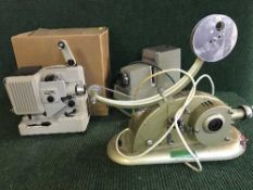 A large quantity of assorted cameras, tripods, projectors,