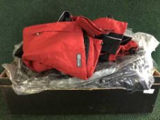 Two boxes of a assorted rain jackets