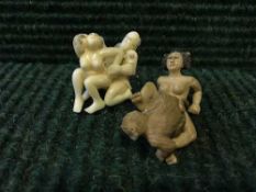 Two erotic netsuke