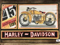 A painted advertising board - Harley Davidson
