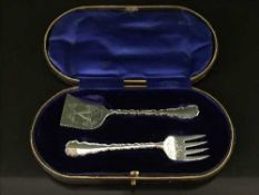 A cased silver Christening set, Henry Wigfull,