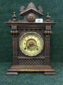 A late nineteenth century mahogany eight-day Salem striking clock