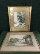 Four framed early 20th century watercolours by W.