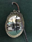 A brass slipper box,