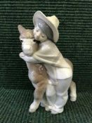 A Lladro figure - boy with donkey