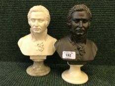 Two busts on marble bases - Mozart