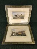 A watercolour study of a Middle Eastern village,