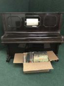 A mahogany cased Weber pianola by with Aeolian Co.