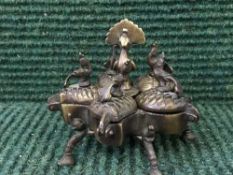 A Chinese bronze incense burner