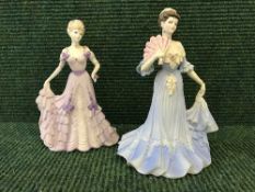 Two Coalport Age of Elegance figures - Royal Invitation and First Waltz