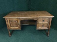 A double pedestal desk