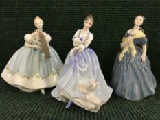 Three Royal Doulton figurines - First Dance HN 2803,