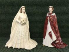 Two boxed Royal Worcester figures - In celebration of the Queens 80th birthday 2006 & Her Majesty