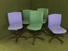 Nine office swivel chairs