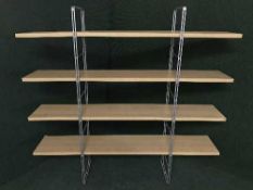 A set of contemporary open shelves