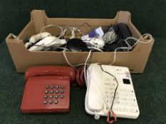 A box of British telecom tribune telephones,