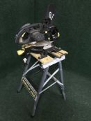 A Performance sliding compound saw on work table