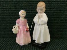 Two Royal Doulton figures - Bedtime HN 1978 and Tinkle Bell HN 1677