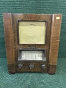 An early twentieth century walnut cased valve radio