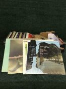 A box of LP records,